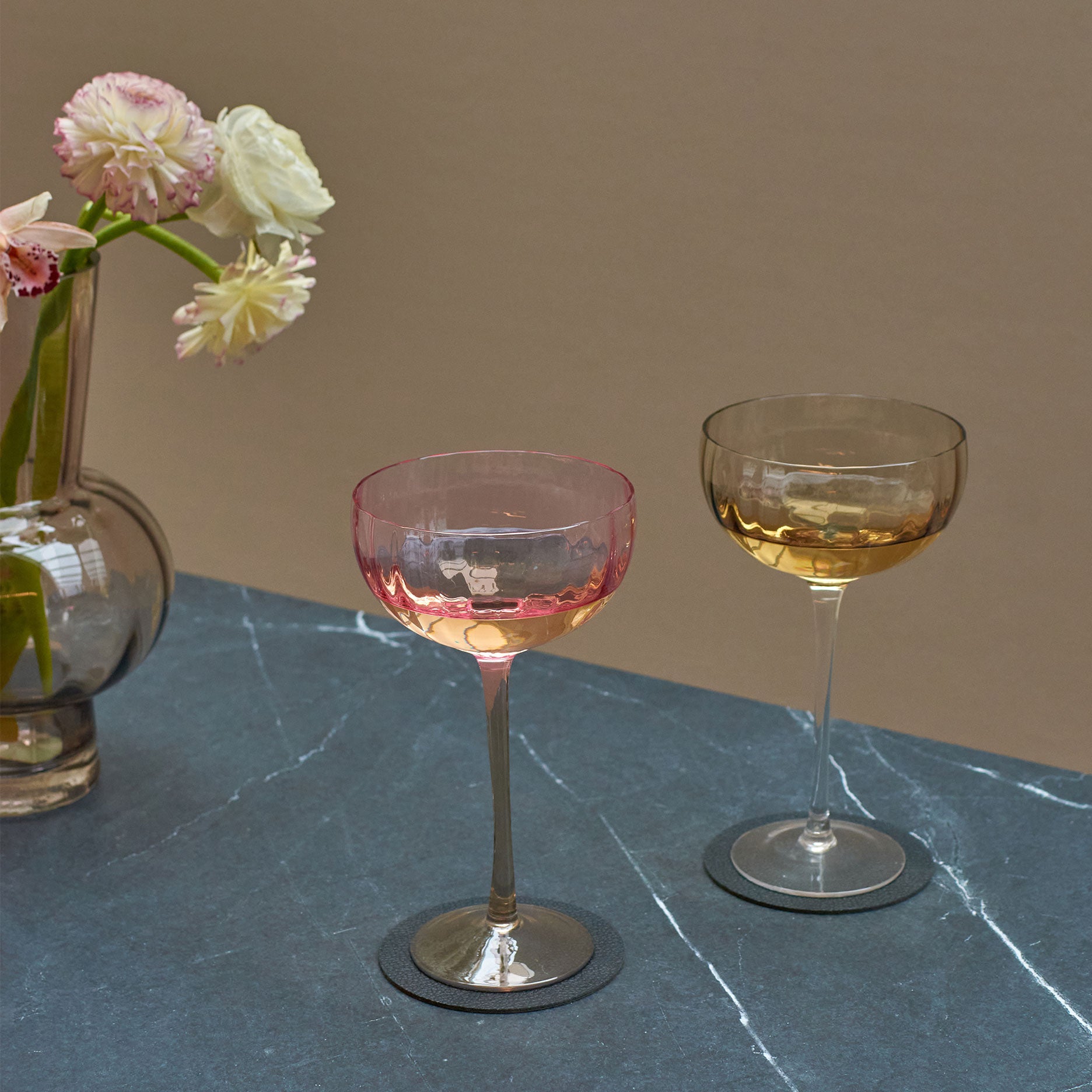 Candy Champagnerschale in Rosa